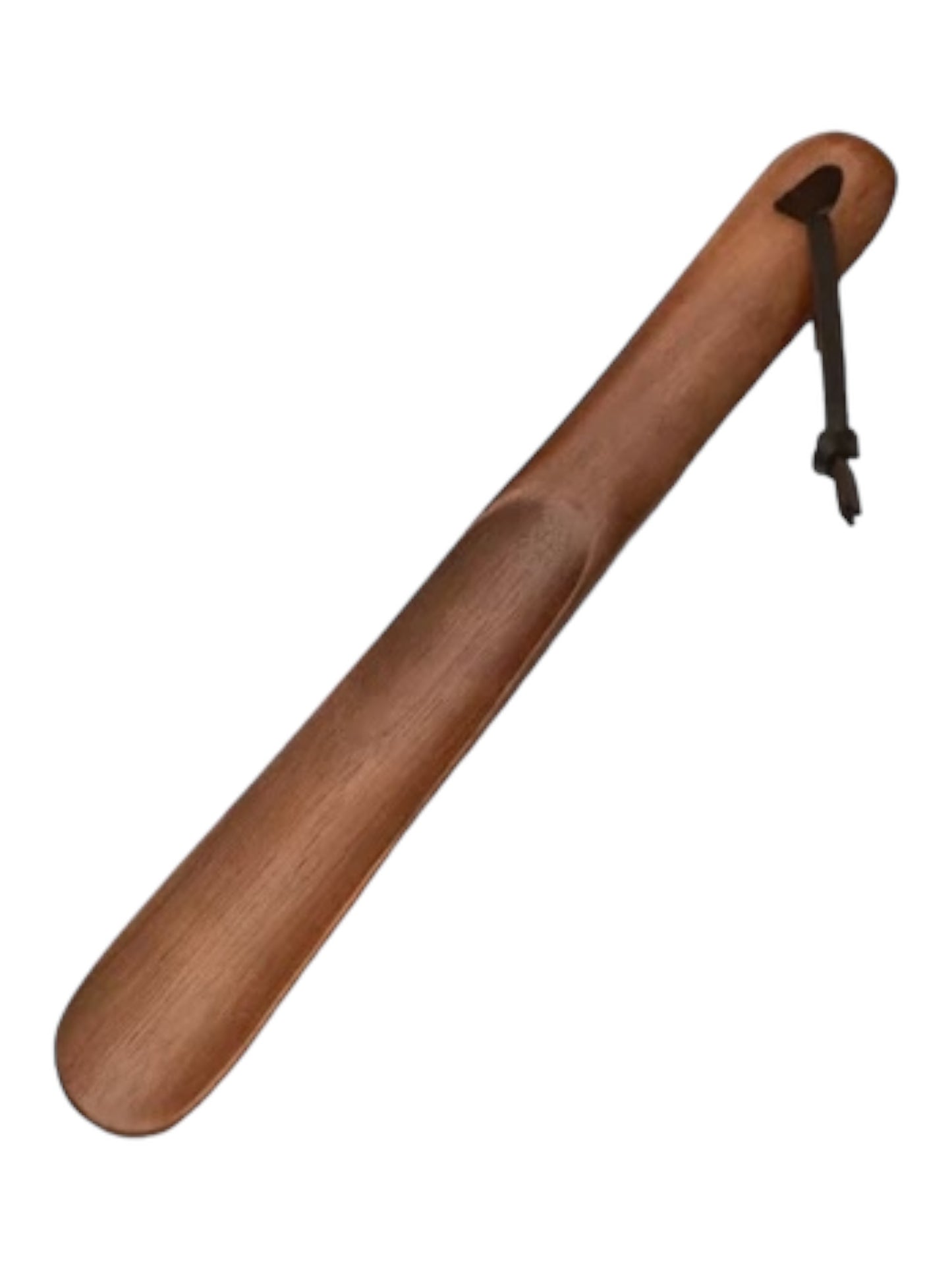 Wooden Shoe Horn W/ Leather Strap