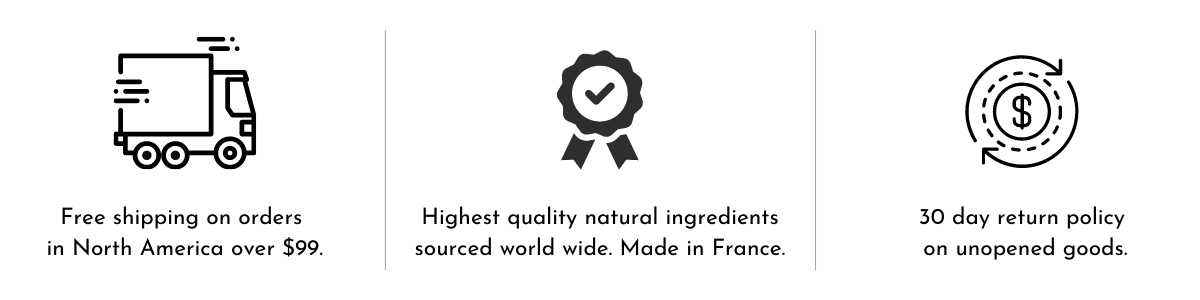 Free shipping, quality guarantee, and return policy banner for Brillaré