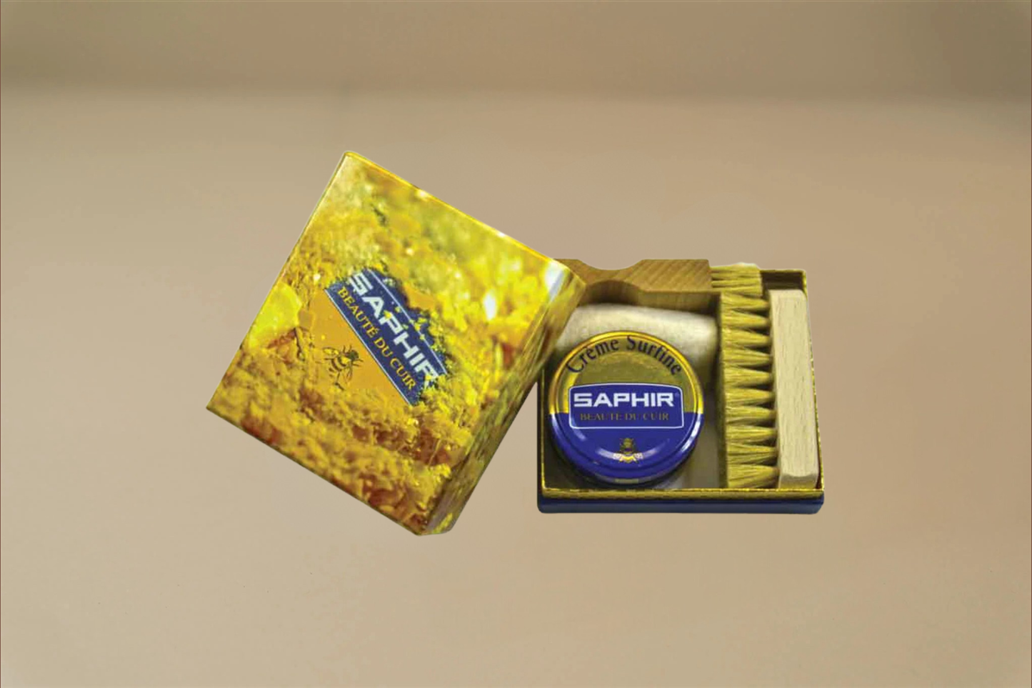 Saphir Beauté du Cuir Small Wax Box Kit - Brillare Leather Care - 1