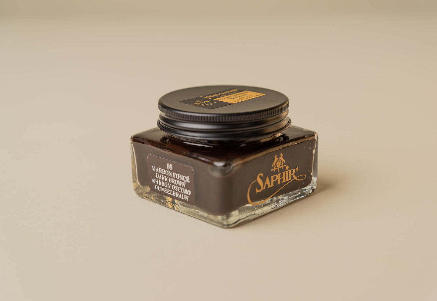 Saphir Medaille d'Or Oiled leather cream Dark brown 05 - Brillare