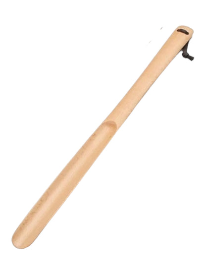 Wooden Shoe Horn W/ Leather Strap