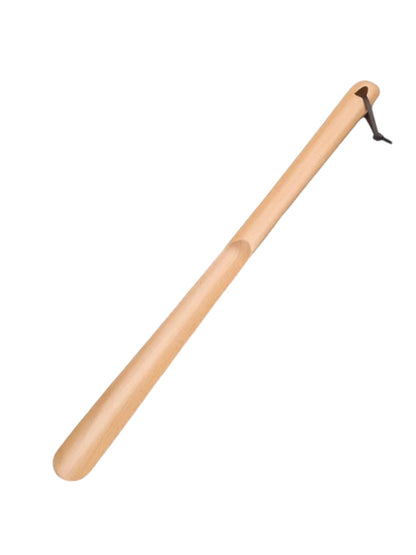 Wooden Shoe Horn W/ Leather Strap