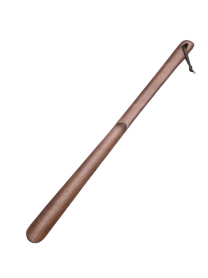 Wooden Shoe Horn W/ Leather Strap