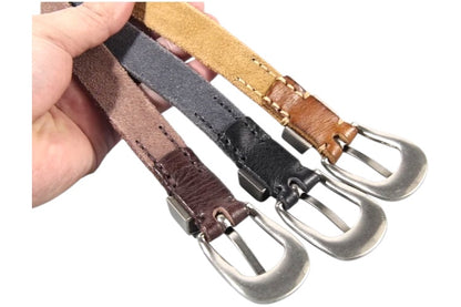 Western Style Full Grain Leather Belt