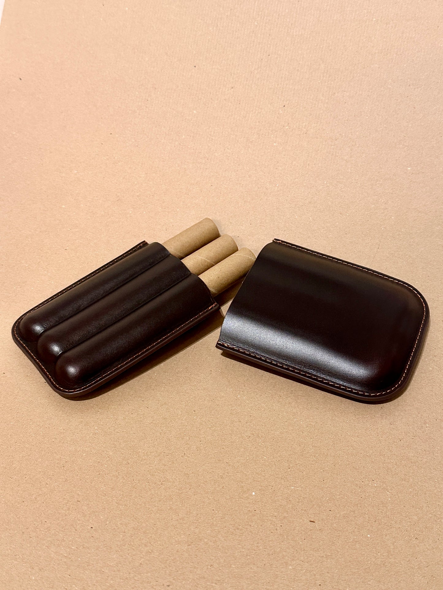 Cigar case - Cowhide Leather - Brillaré Leather Care