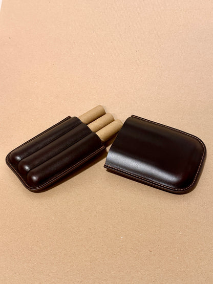 Cigar case - Cowhide Leather - Brillaré Leather Care