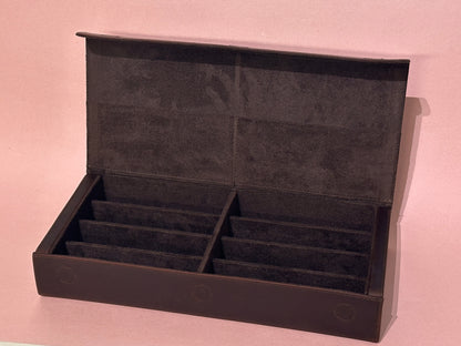 Eye Glasses Box 8 Slots Storage Case Genuine Leather