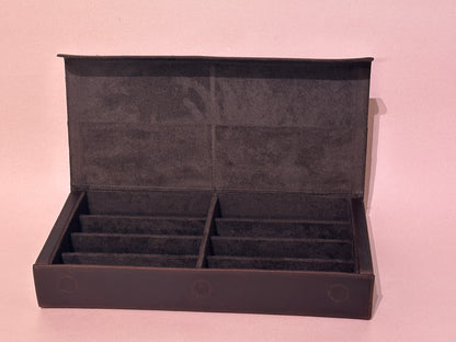 Eye Glasses Box 8 Slots Storage Case Genuine Leather