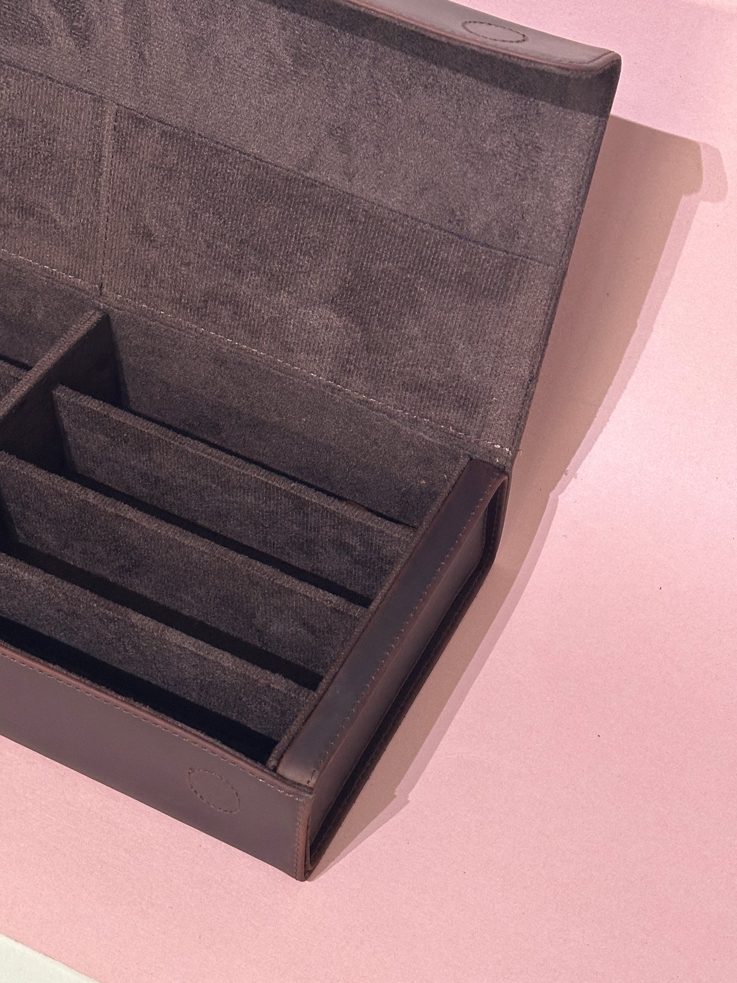 Eye Glasses Box 8 Slots Storage Case Genuine Leather