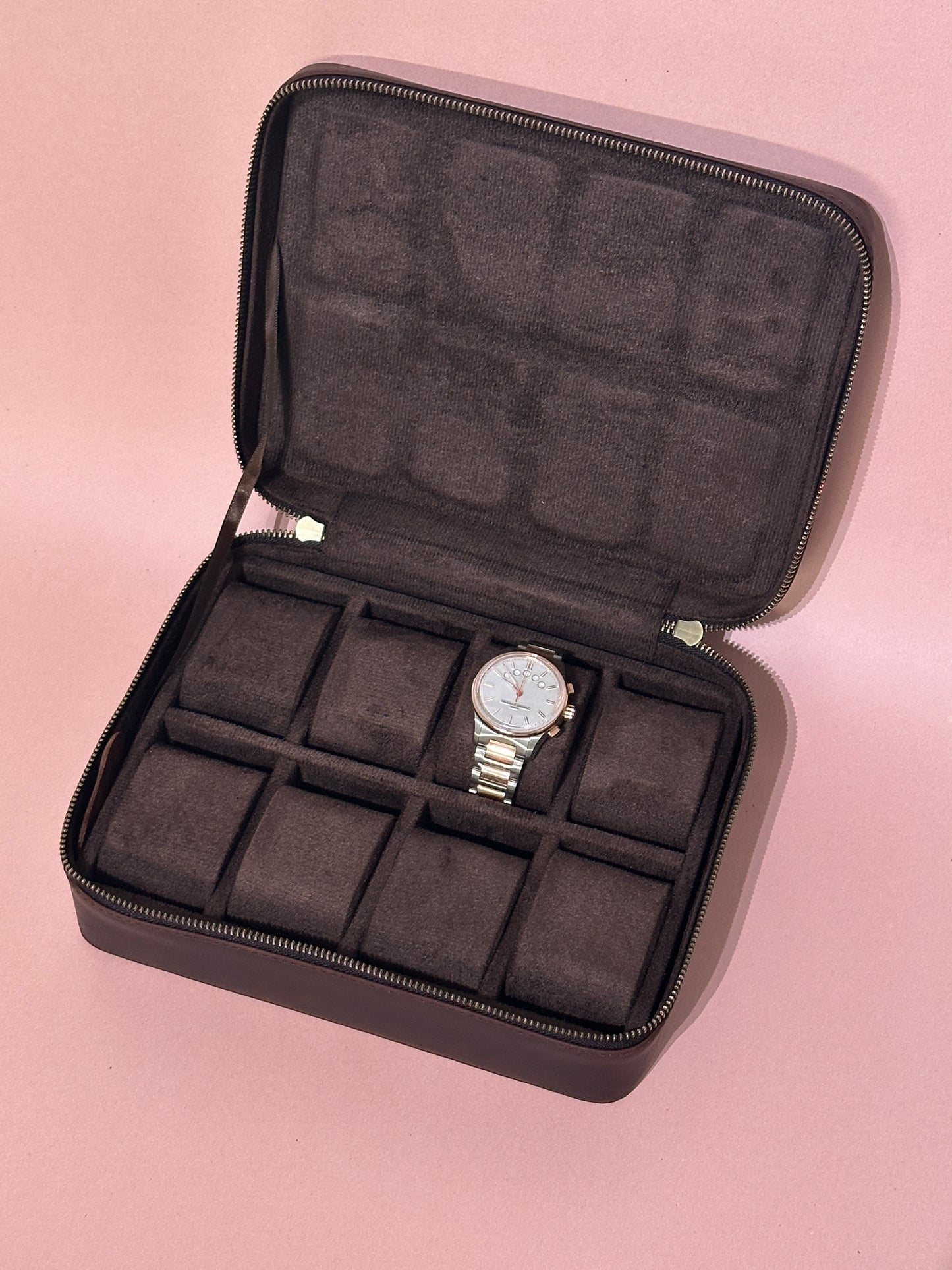 Leather Watch Organizer Box Vintage Jewelry Storage Watch Case