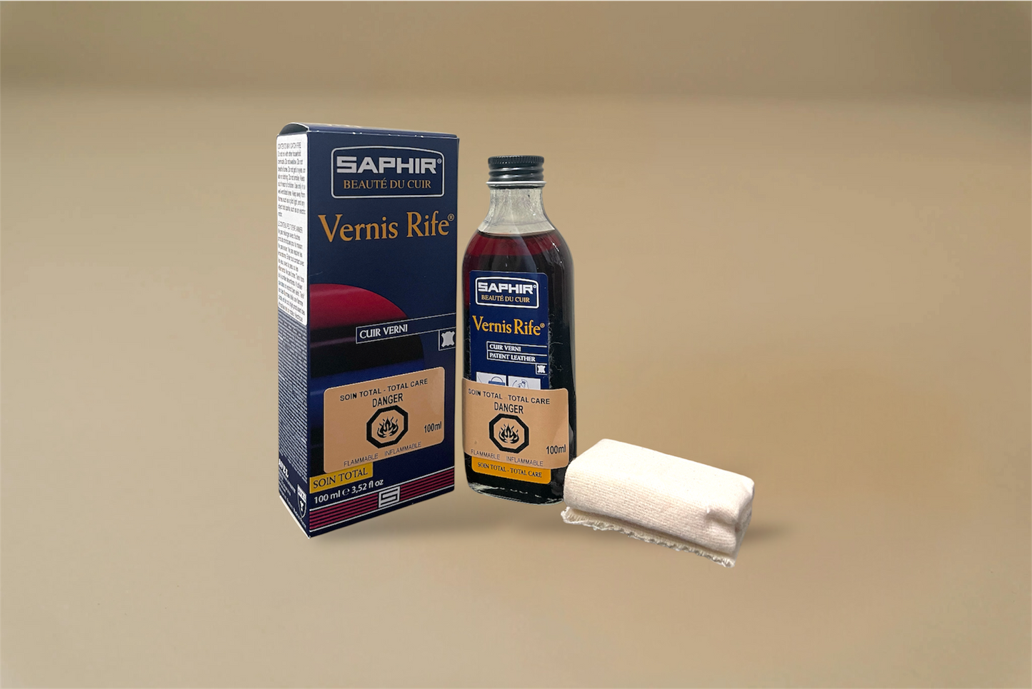 Saphir Beauté du Cuir Vernis Rife Patent Leather Cleaner Black - Brillaré Leather Care - 2