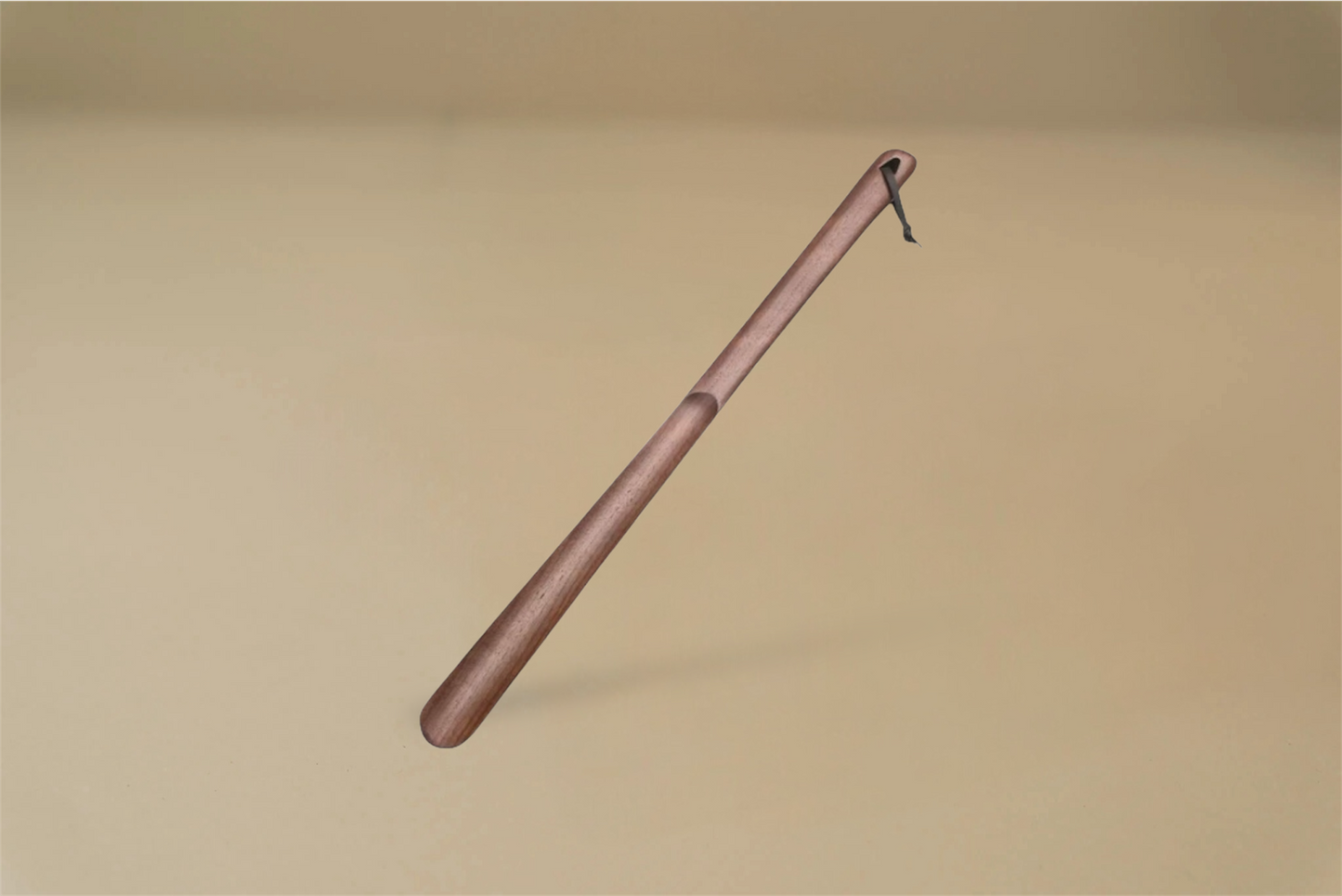 Wood Shoe Horn With Leather Strap - Solid Walnut/Beech Wood - 28cm/38cm/50cm/60cm/75cm - Brillaré Leather Care - 9