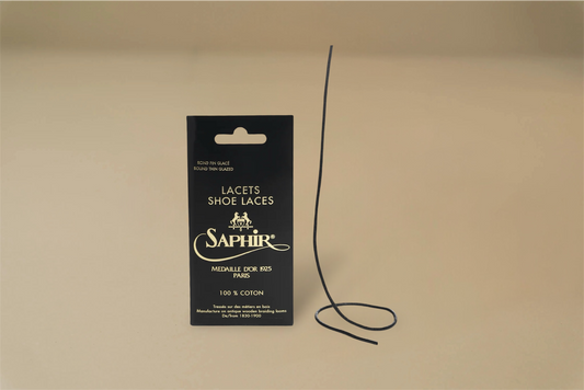 Saphir Medaille d'Or 1925 Luxury Waxed Round Braided Dress Shoe Laces - Black/Havano/Tobacco Brown/Medium Brown/Light Brown - Brillaré Leather Care - 1 