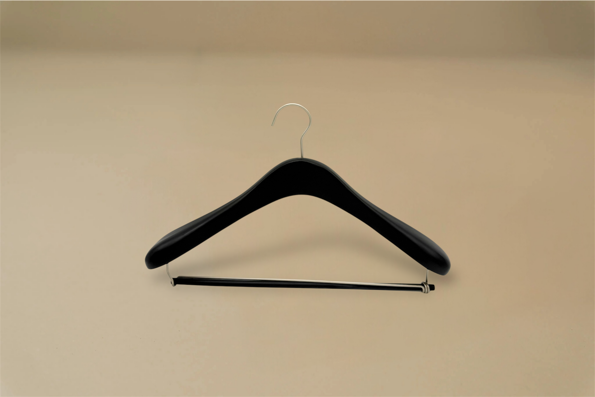 Solid Wood Hanger - Black/Silver - Brillaré Leather Care - 2