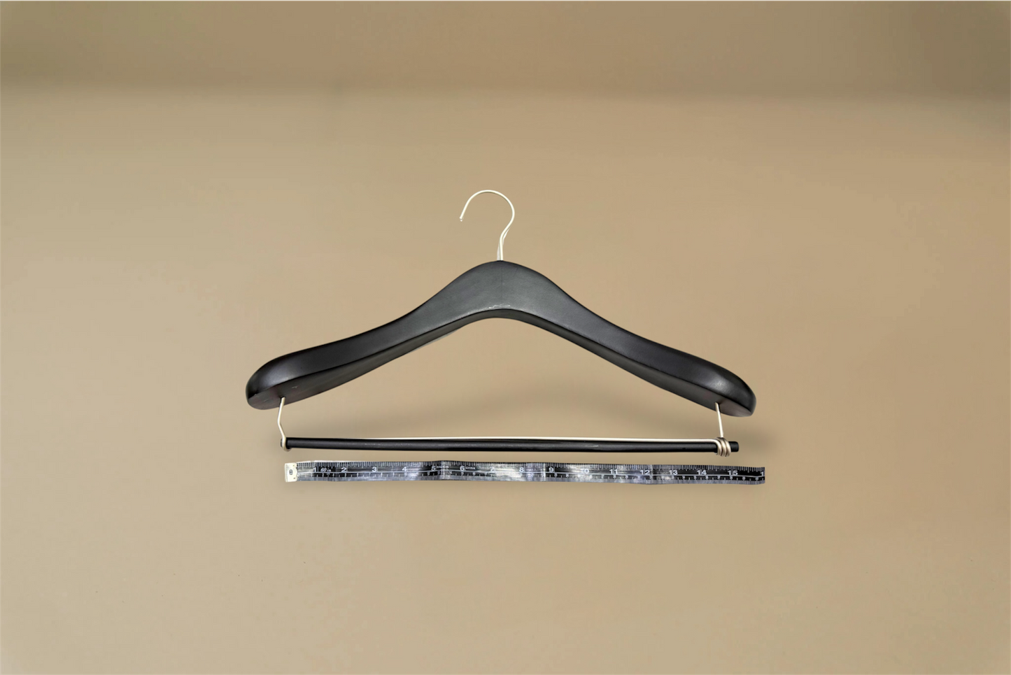Solid Wood Hanger - Black/Silver - Brillaré Leather Care - 3