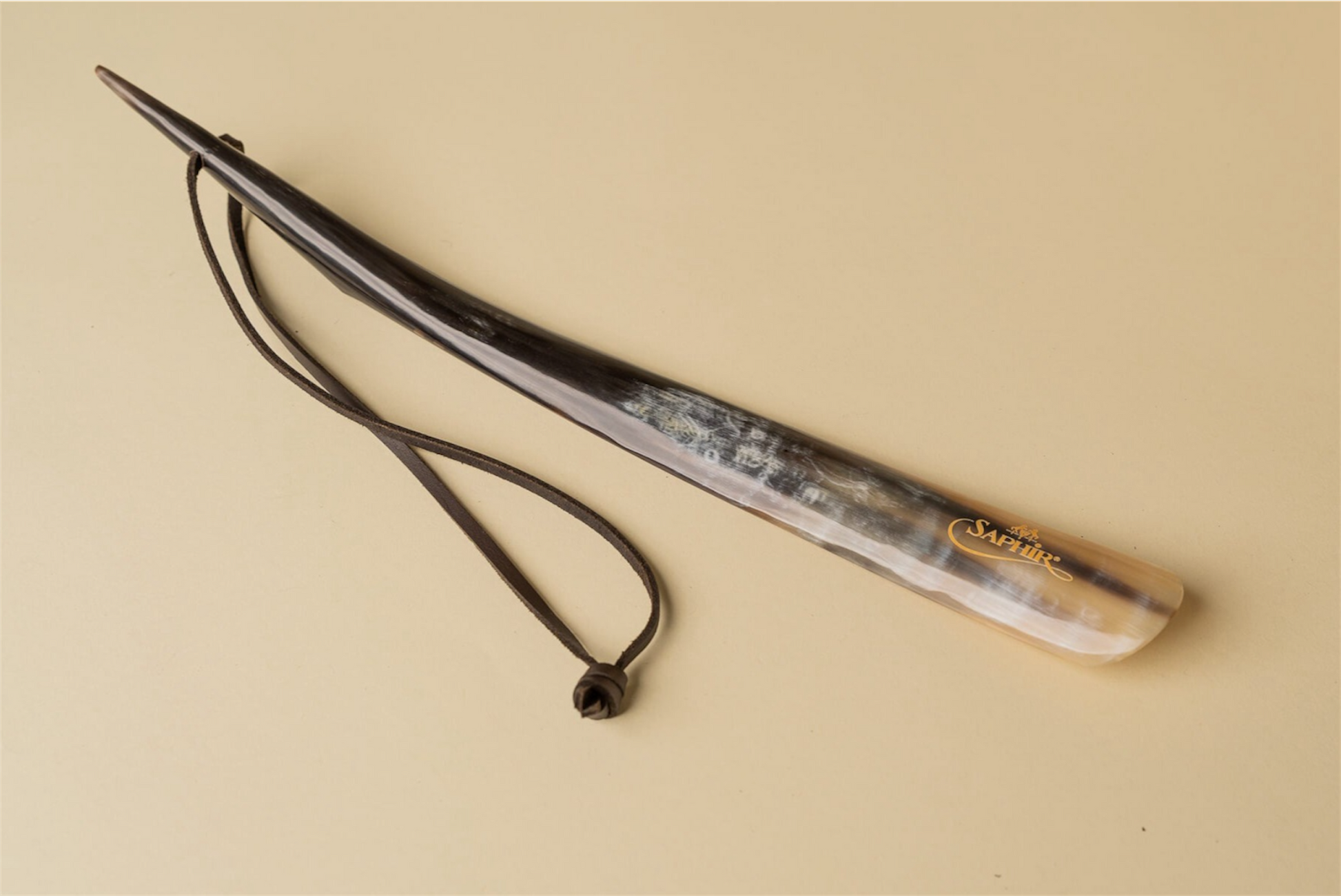Saphir Medaille d'Or 1925 Buffalo Horn Shoe Horn 43-46cm Large - Brillaré Leather Care - 1