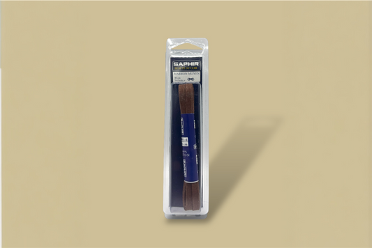 Saphir Beauté du Cuir Cotton Medium Brown Shoelaces - Brillaré Leather Care - 1 