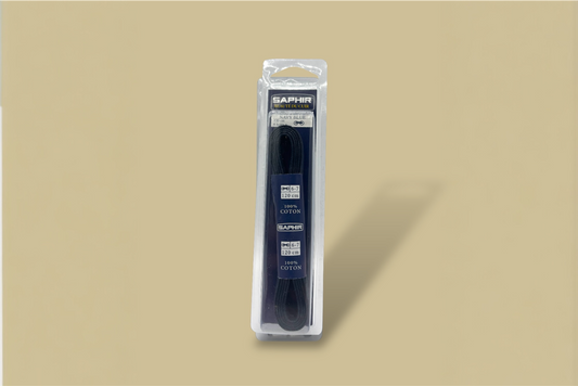Saphir Beauté du Cuir Cotton Navy Blue Shoelaces - Brillaré Leather Care - 1 