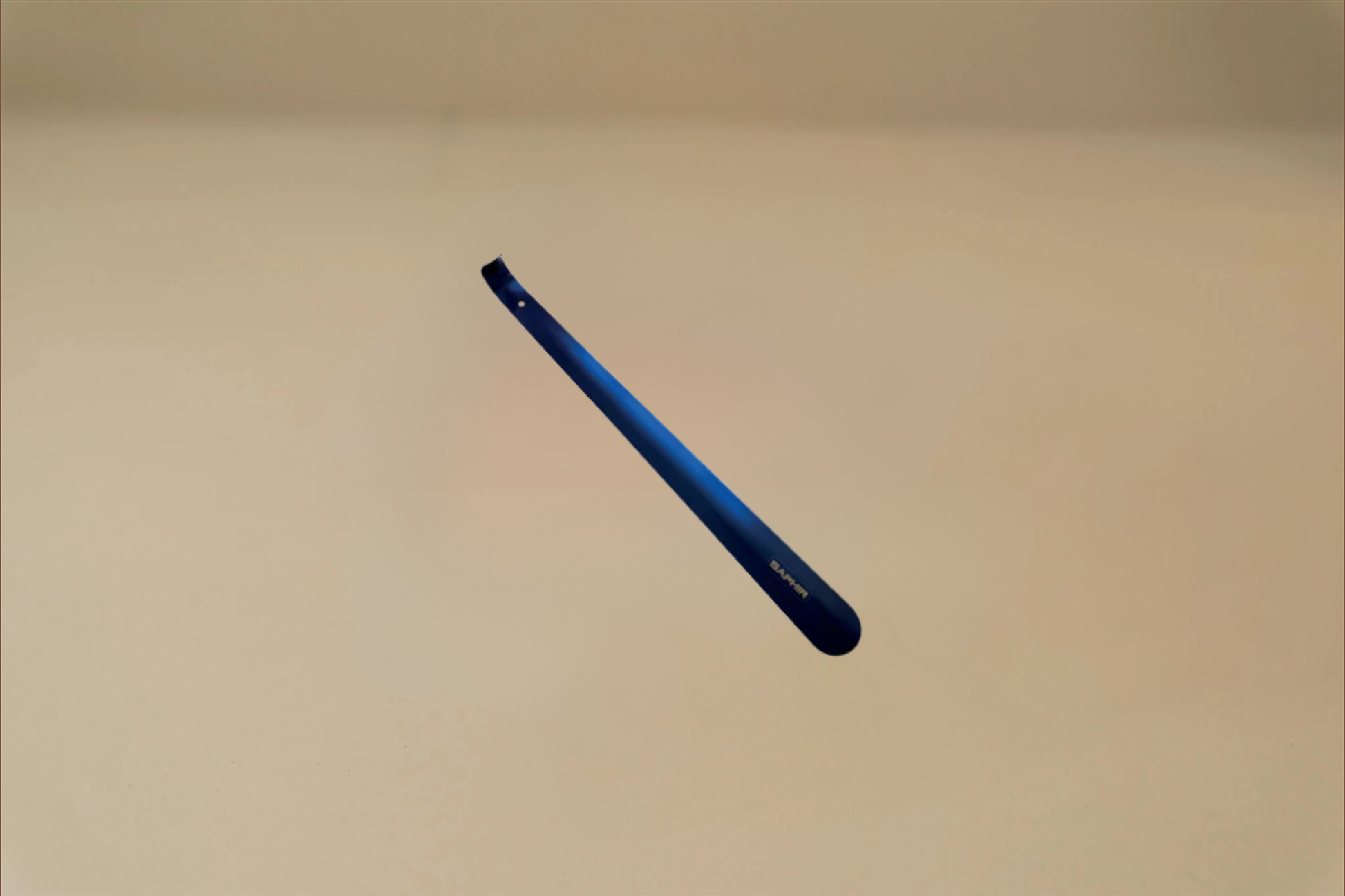 Saphir Beauté du Cuir Blue Metal Shoe Horn 40cm - Brillaré Leather Care - 1