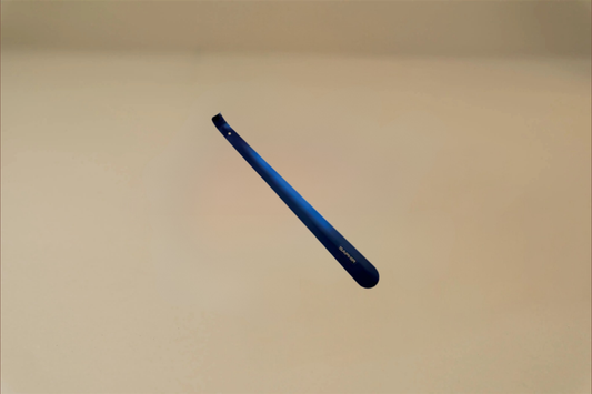 Saphir Beauté du Cuir Blue Metal Shoe Horn 40cm - Brillaré Leather Care - 1