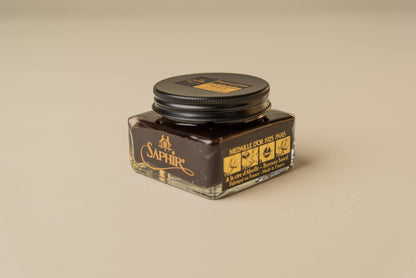Saphir Medaille d'Or Oiled leather cream Dark brown 05 - Brillare 