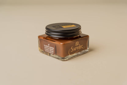 Saphir Medaille d'Or Oiled leather cream Medium brown 37 - Brillare 
