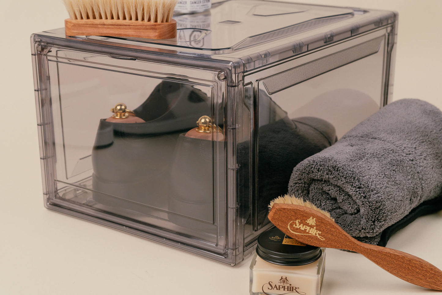 Brillare Deluxe Shoe Storage Container Box - Brillaré Sneaker, Shoe, and Boot Care Experts. Canada's Official Saphir Reseller. Based in Calgary, Alberta.