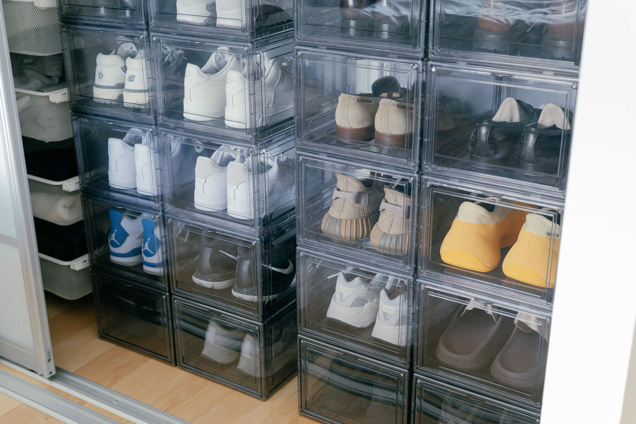 Shoe box clearance closet organizer