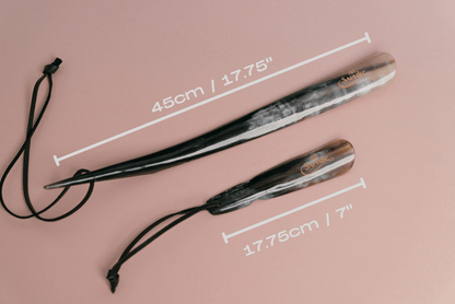 Saphir Medaille d'or buffalo horn shoe horn size comparison picture with numbers